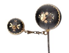 19TH CENTURY TORTOISE SHELL PIQUE WORK HAT PIN