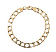 9CT GOLD FLAT LINK BRACELET