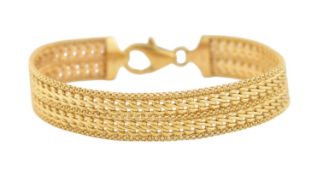 HALLMARKED 9CT GOLD MESH LINKED BRACELET