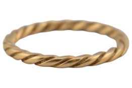 ROPE TWIST GOLD BAND RING