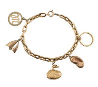 14CT GOLD CHARM BRACELET