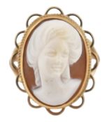 HALLMARKED 9CT GOLD CAMEO RING