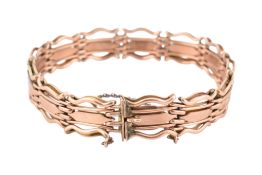 9CT GOLD FANCY LINK BRACELET