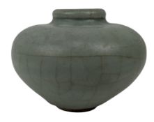 MING LONGQUAN CELADON OIL JARLET 宋 龙泉青釉小罐