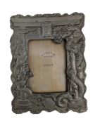 PAIR OF MEIJI C.1900 ANTIMONY PHOTO FRAMES 日本 明治 锑龙纹相框一对