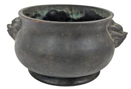 20TH CENTURY LATE QING DYNASTY BRONZE CENSER 清末 宣德款 铜香炉