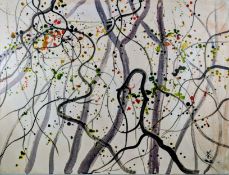 AFTER OF WU GUANZHONG - ABSTRACT OIL ON CANVAS