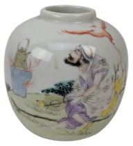 LATE QING / REPUBLIC PERIOD FAMILLE ROSE 'LI TIEGUAI' GINGER JAR 清末民初粉彩人物罐 ING