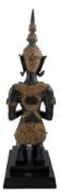 20TH CENTURY THAI BRONZE & PARCEL GILT SCULPTURE OF TEPPANOM