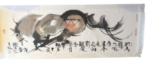 HAN MEILIN 韩美林 (B 1936) - INK PAINTING OF A HORSE