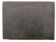 JAMINI ROY (1887-1972) - THREE DANCING FIGURES - ENGRAVING ON SLATE