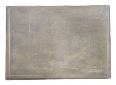 JAMINI ROY (1887-1972) - THREE SEATED FIGURES - ENGRAVING ON SLATE