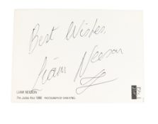ACTORS - LIAM NEESON - AUTOGRAPHED POSTCARD