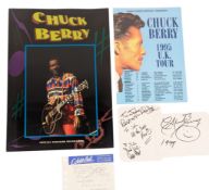 MUSIC - CHUCK BERRY - AUTOGRAPH, PROGRAMME & LEAFLETS