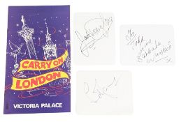 CARRY ON LONDON (1973 STAGE SHOW) - CAST AUTOGRAPHS