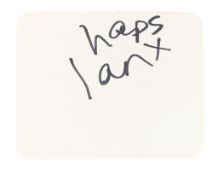MUSIC - IAN DURY (D.2000) - AUTOGRAPH ON CARD