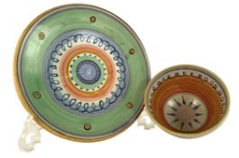 SELECTION OF LATER 20TH CENTURY STUDIO ART POTTERY TABLEWARES