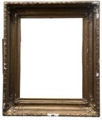 A HEAVY& LARGE 19TH CENTURY CASSETTA GILTWOOD AND GESSO ORNATE PICTURE FRAME