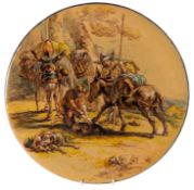 BOURG-LA-REINE - 20TH CENTURY FRENCH POTTERY CHARGER