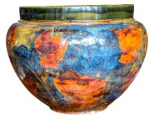 MAUD BOWDEN FOR ROYAL DOULTON - AUTUMN LEAVES - A 20TH CENTURY STONEWARE JARDINIERE