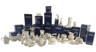 A LARGE COLLECTION OF AYNSLEY TUDOR PORCELAIN ITEMS