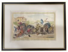 AFTER G. CRUICKSHANK - THE COMFORTS OF A CABRIOLET - 19TH CENTURY ETCHING