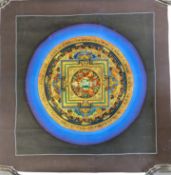 HAND PAINTED TIBETAN THANGKA MANDALA ARTWORK