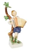 HEREND - MID 20TH CENTURY HUNGARIAN PORCELAIN FIGURE