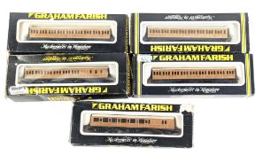 MODEL RAILWAY - GRAHAM FARISH N GAUGE LNER TEAK COACHES