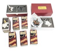 BRITAINS - 2X BOXED AMERICAN REVOLUTION LEAD TOY SETS AND 6X FIGURES