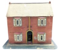 DOLLS HOUSE - A VINTAGE WOODEN SCRATCH BUILD DOLLS HOUSE AND FURNITURE
