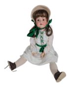 DOLLS - GERMAN ADOLF HULSS BISQUE HEADED DOLL