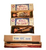 PUPPETS - X2 VINTAGE PELHAM PUPPETS TOGETHER WITH THEATRE