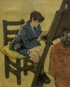 ALBERT WAINWRIGHT (1898-1943) - 20TH CENTURY WATERCOLOUR & INK PAINTING