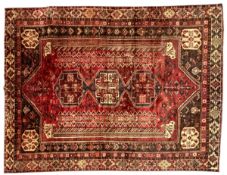 EARLY 20TH CENTURY SOUTH WEST PERSIAN ISLAMIC QASHGAI WOOL FLOOR CARPET RUG