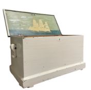 19TH CENTURY VICTORIAN SEAMAN'S PINE CHEST