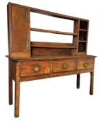 GEORGE III 18TH CENTURY OAK WOOD WELSH DRESSER