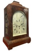 GEORGE III 19TH CENTURY MAHOGANY TRIPLE FUSEE 8-BELLS MUSICAL CHIMING CLOCK