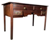 GEORGE III 19TH CENTURY MAHOGANY LOWBOY WRITING TABLE DESK