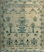 WILLIAM IV 19TH CENTURY 1832 NEEDLEPOINT SAMPLER BY CATHERINE GARNER, AGED 7
