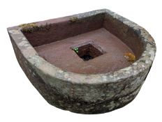 AN 18TH CENTURY OR EARLIER STONE TROUGH