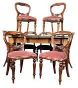 WILLIAM IV 19TH CENTURY MAHOGANY EXTENDING DINING TABLE WITH EIGHT CHAIRS