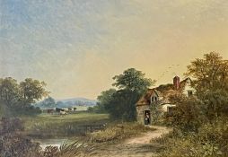 BENJAMIN CALLOW (FL. 1851-1869) - 19TH CENTURY OIL ON BOARD LANDSCAPE PAINTING
