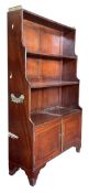 GEORGE III 19TH CENTURY MAHOGANY WATERFALL BOOKCASE WITH GALLERY SURROUND