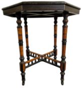 LATE VICTORIAN OCTAGONAL GAMES TABLE
