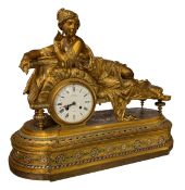 LARGE ENAMELLED ORMOLU CLOCK BY H. PICARD AND DERNIERE & FILS