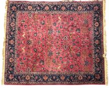 LARGE EARLY 20TH CENTURY PERSIAN ISLAMIC KASHAN WOOL FLOOR CARPET RUG