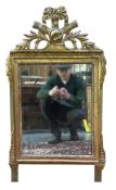 FRENCH LOUIS XVI STYLE LATE 19TH CENTURY GILTWOOD & GESSO WALL MIRROR