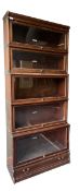 GLOBE WERNICKE, LONDON - EARLY 20TH CENTURY OAK LAWYERS' STACKING BOOKCASE