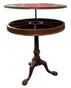 VICTORIAN 19TH CENTURY MAHOGANY RENT/GAMES RISING TOP TABLE
